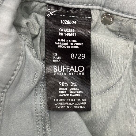 Buffalo David Bitton Daily Mid-Rise Stretch Skinny Ankle Pants 8/29 Light Blue - Picture 7 of 7